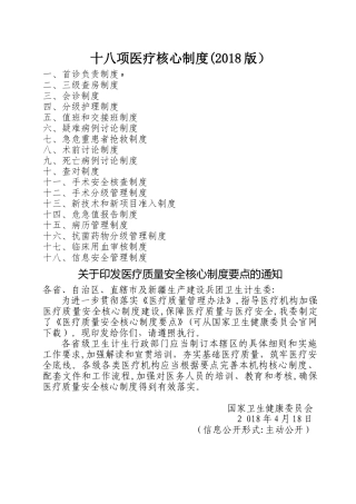 2024年十八项医疗核心制度7