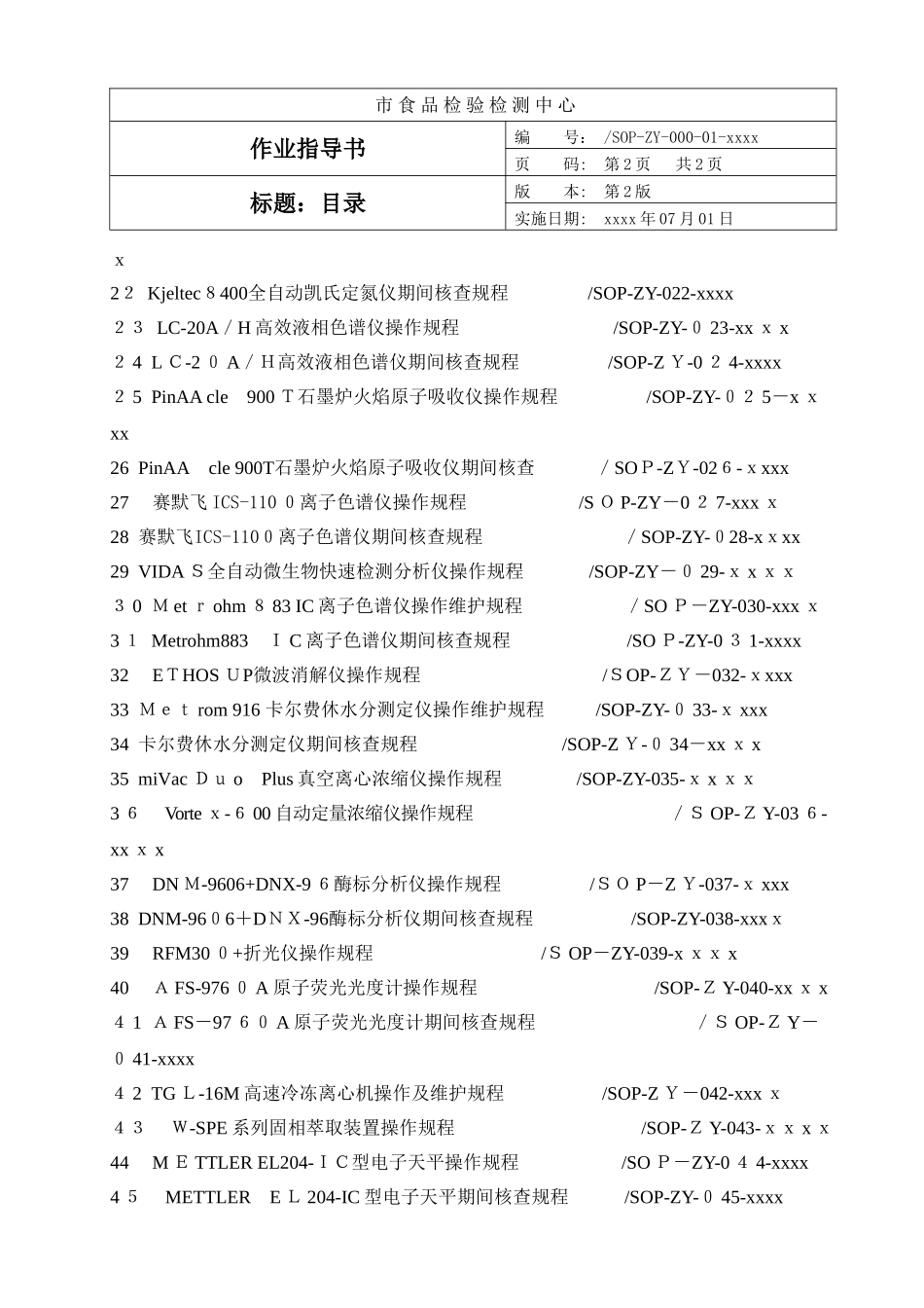 2024年食品检验检测中心实验室管理体系操作规程_第2页