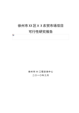 2024年市农贸市场建设项目可行性研究报告