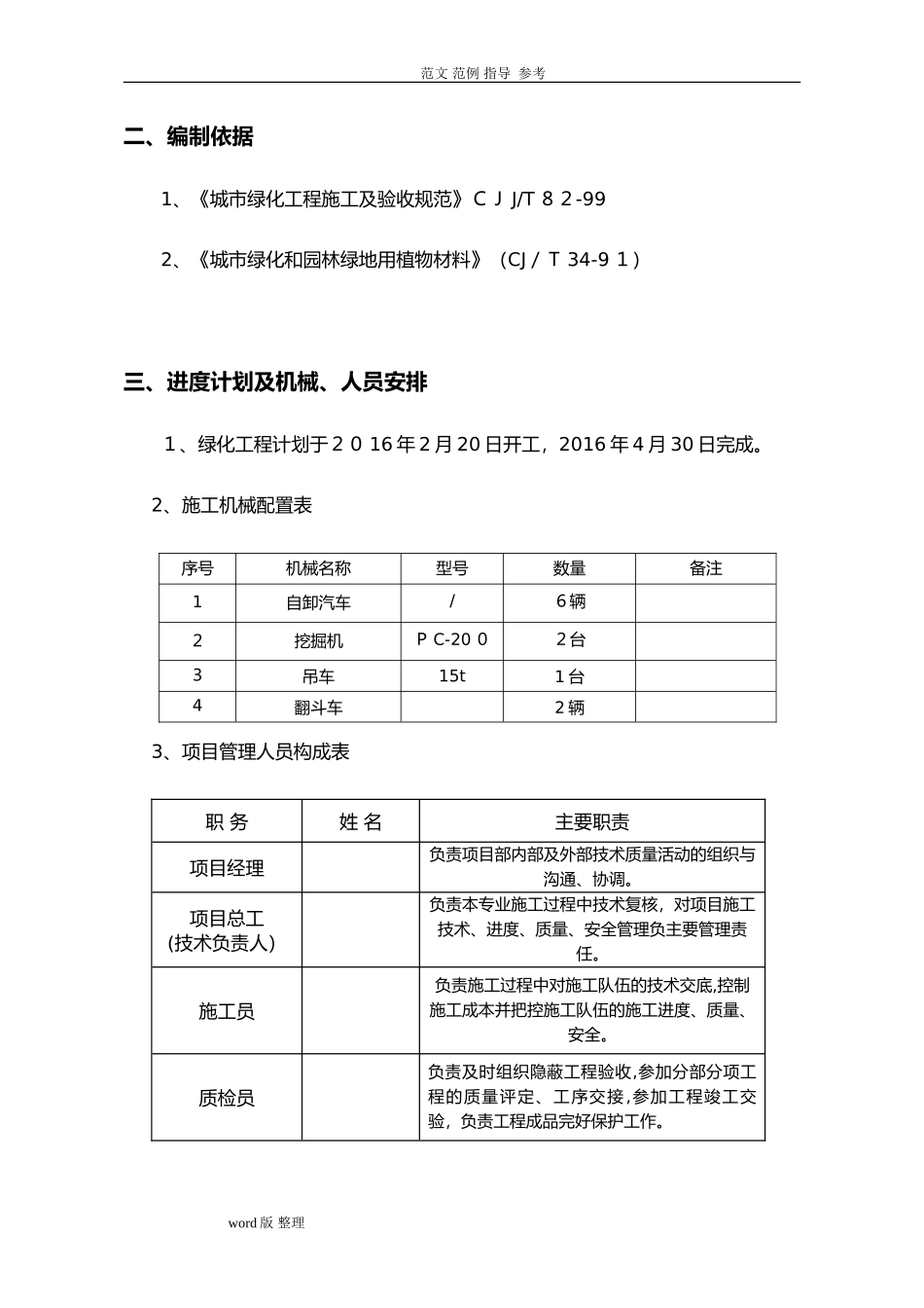 2024年市政道路绿化工程专项工程施工方案_第2页