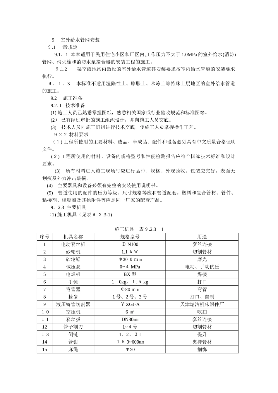 2024年室外给水管网安装_第1页