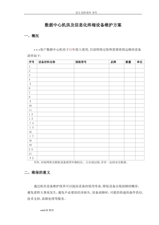 2024年数据中心运维服务方案总结