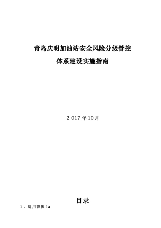 2024年双体系加油站安全风险分级管控体系建设实施指南