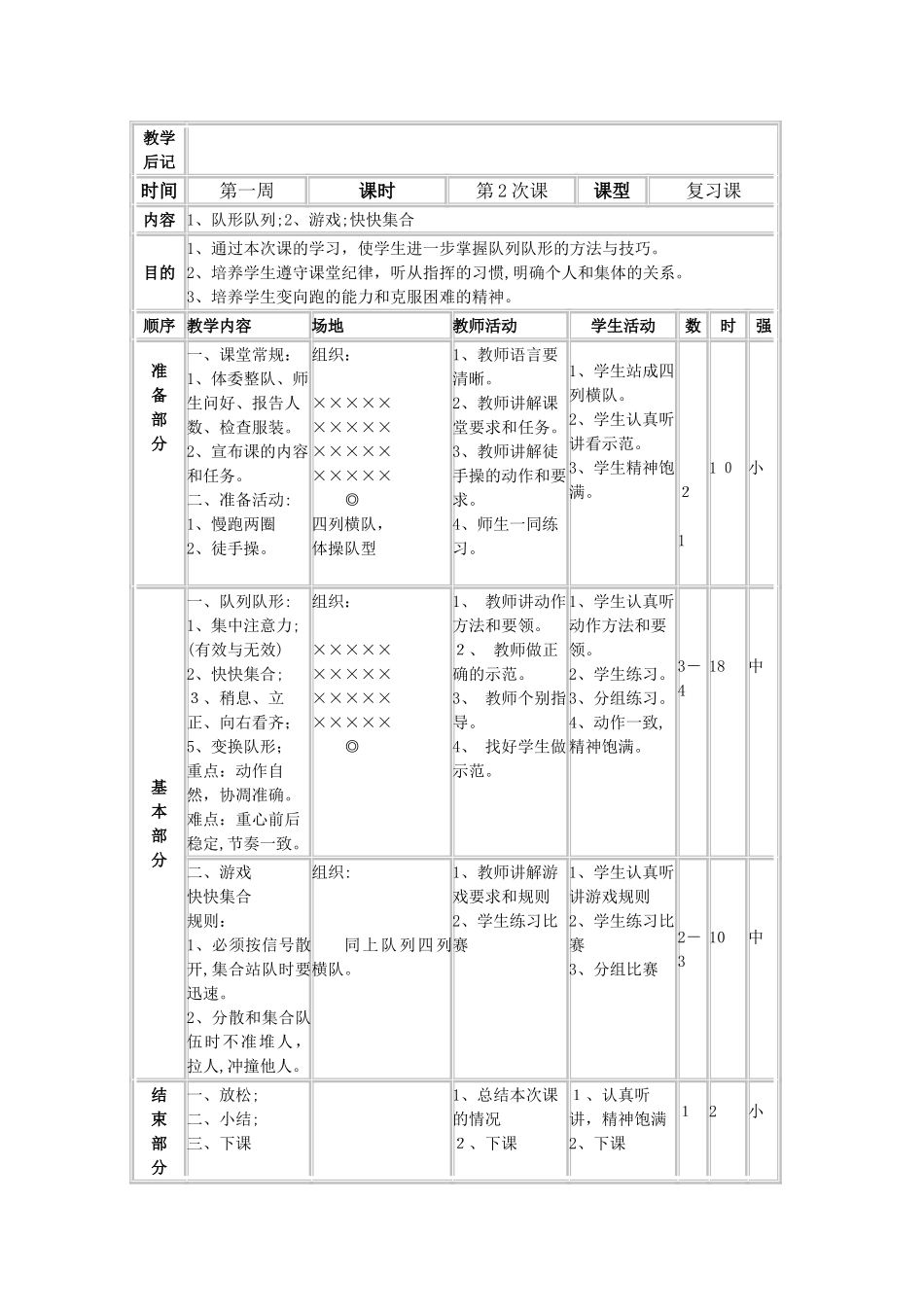 2024年水平二体育教案_第2页