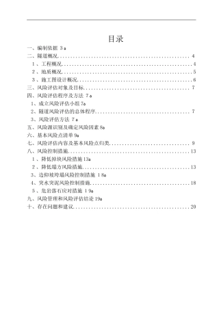 2024年隧道风险评估报告