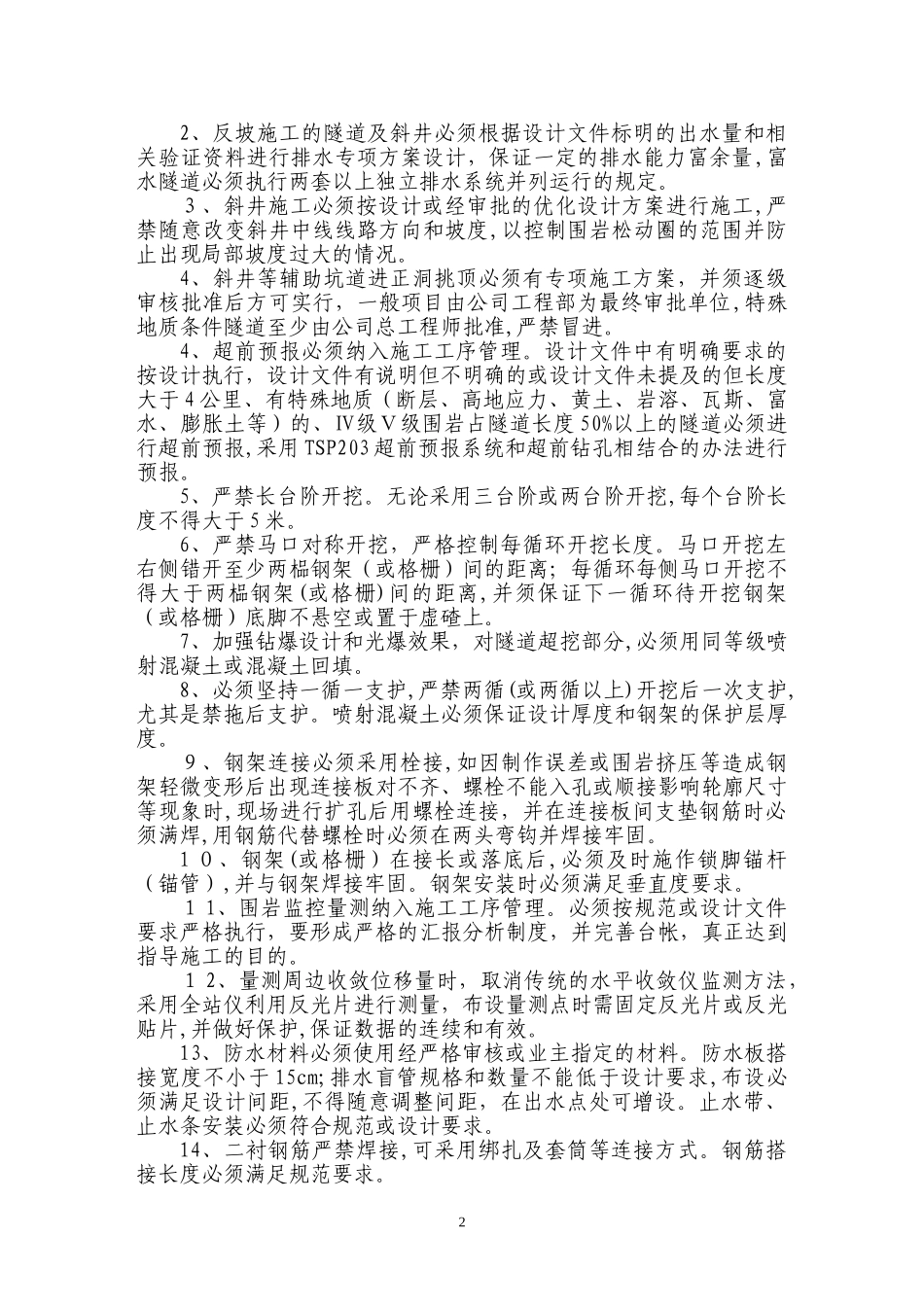 2024年隧道施工安全管理办法_第2页