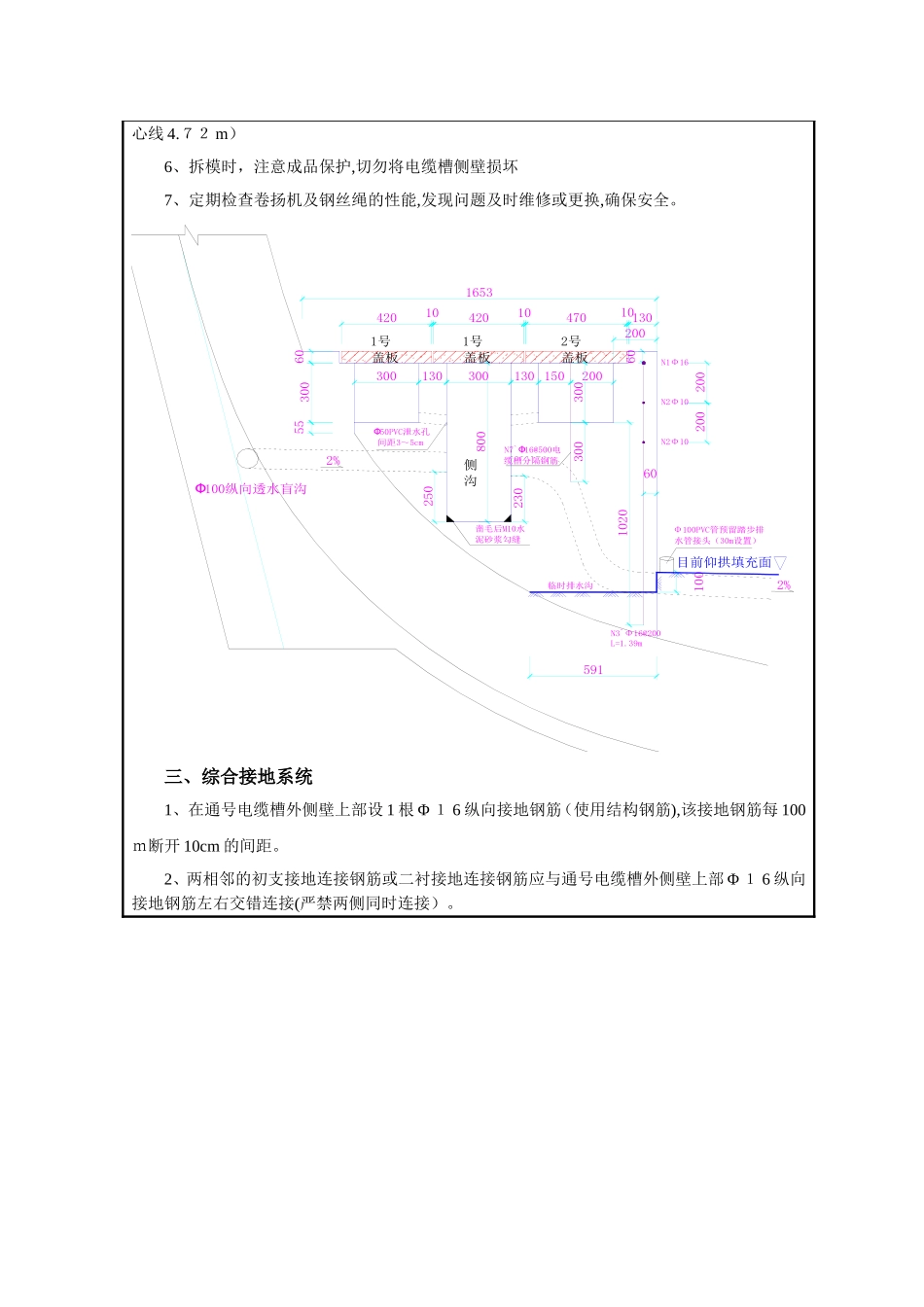 2024年隧道水沟电缆槽技术交底_第3页