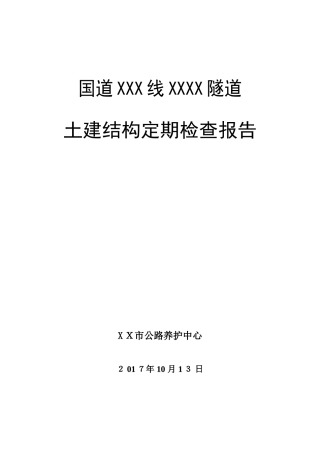 2024年隧道土建定检报告