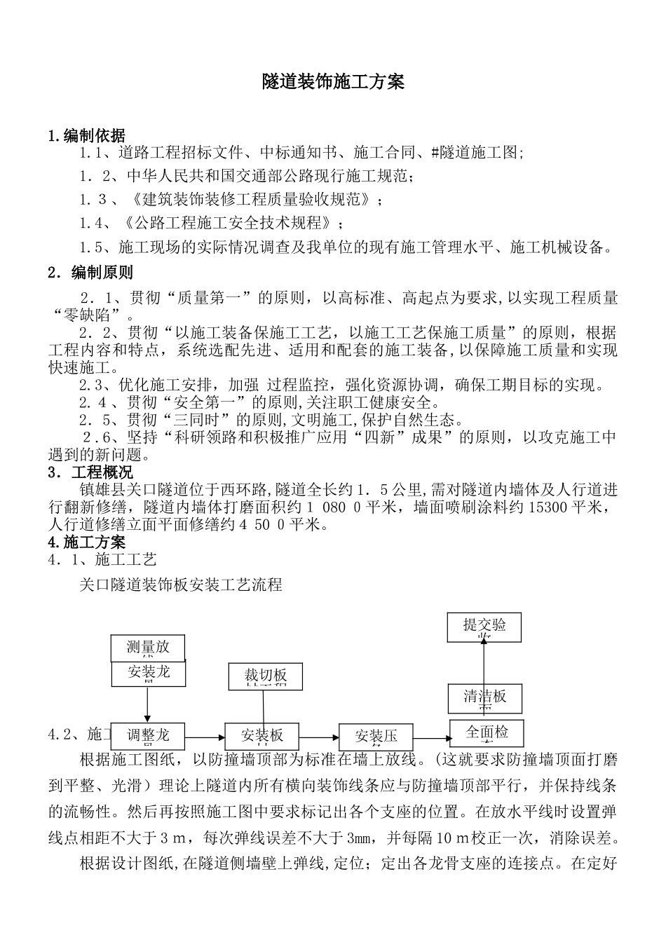2024年隧道装饰施工方案_第1页