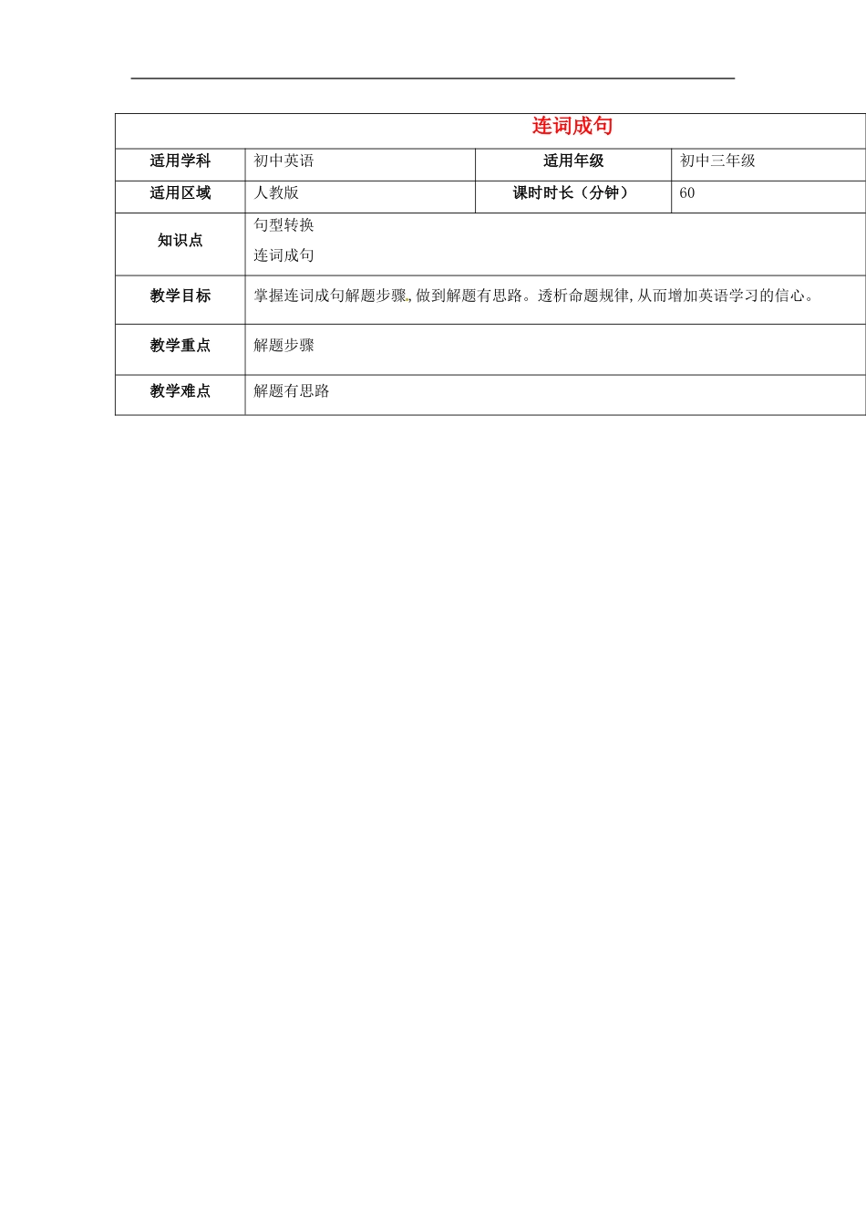 2024年外研版英语中考题型课程连词成句专题复习教案_第1页
