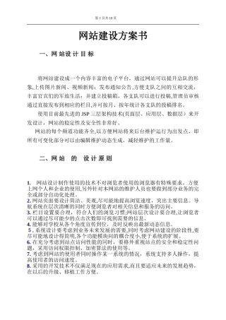 2024年网站建设方案书