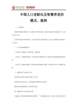 2024年我国智慧养老的运营模式