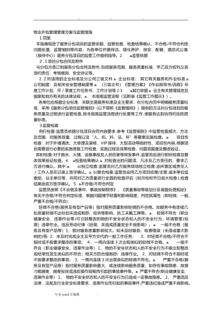 2024年物业外包管理管理方案与监管措施方案