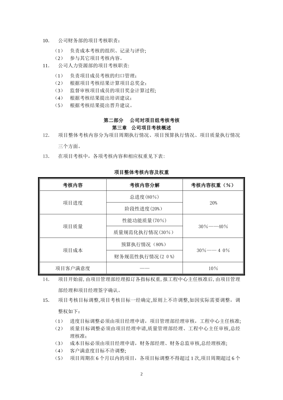 2024年系统集成公司工程项目部考核管理办法_第2页