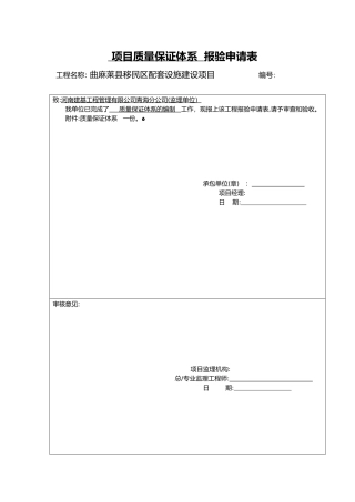 2024年项目质量保证体系