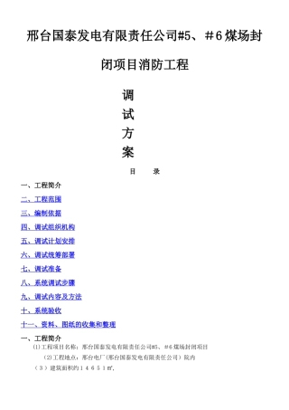 2024年消防系统调试综合方案