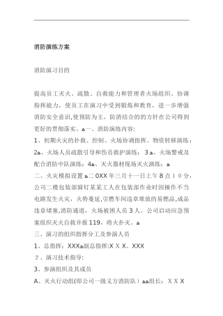 2024年消防演练总体方案