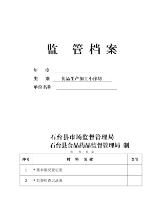 2024年小作坊监管档案