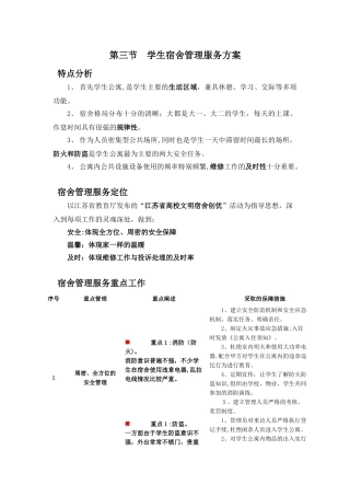 2024年学生宿舍管理服务方案
