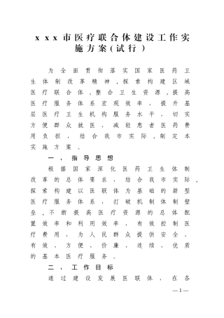 2024年医联体实施方案新2