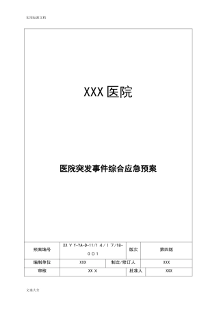 2024年医院综合性应急预案