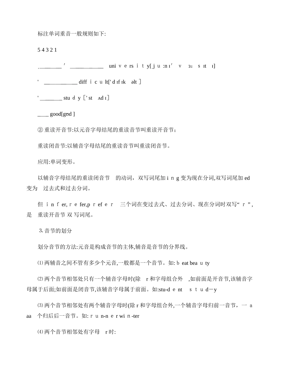 2024年英语音标发音规则完整版_第3页