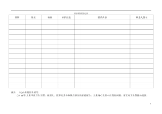 2024年幼儿园十二种表格