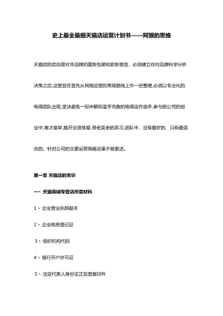 2024年运营方案天猫运营计划书运营实操表格