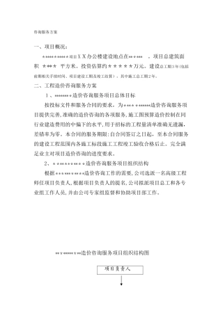 2024年造价咨询服务总体方案