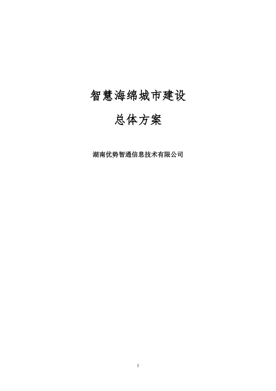 2024年智慧海绵城市总体方案_第1页