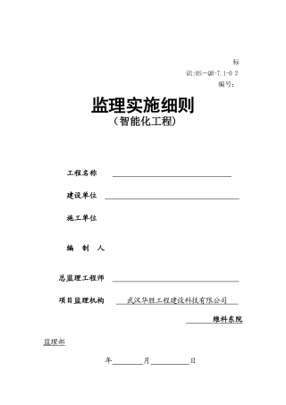 2024年智能化监理细则修