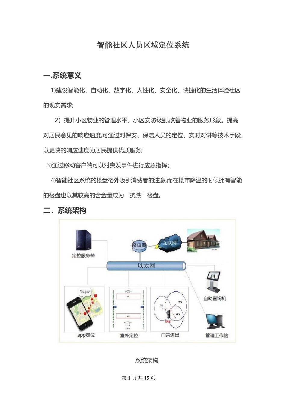 2024年智能社区人员区域定位系统_第1页