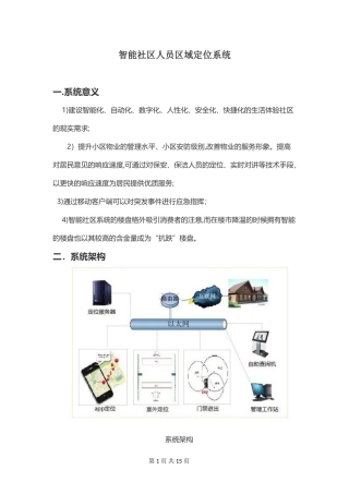 2024年智能社区人员区域定位系统