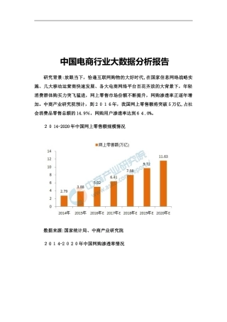 2024年中国电商行业大数据分析报告