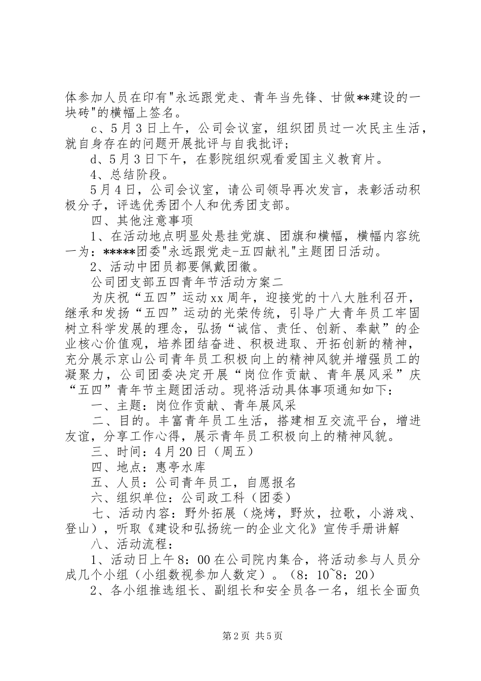 2024年公司团支部五四青年节活动方案_第2页