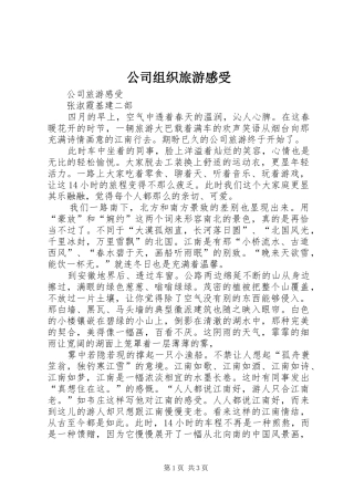 2024年公司组织旅游感受