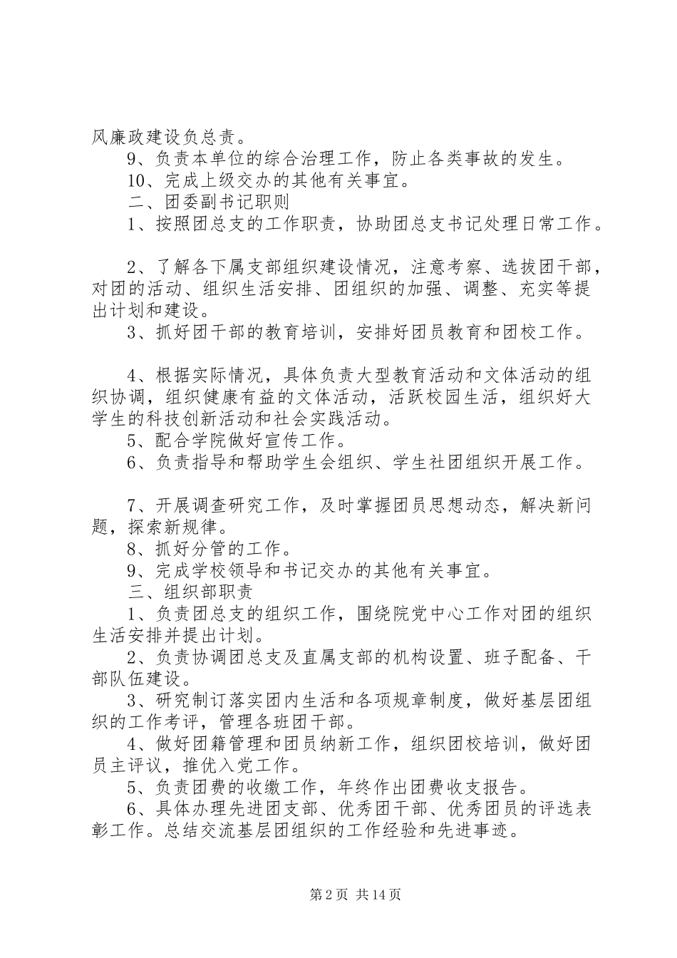 2024年共青团基层组织建设规章制度范文_第2页