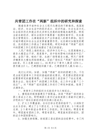2024年共青团工作在两新组织中的研究和探索