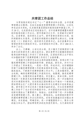 2024年共青团工作总结