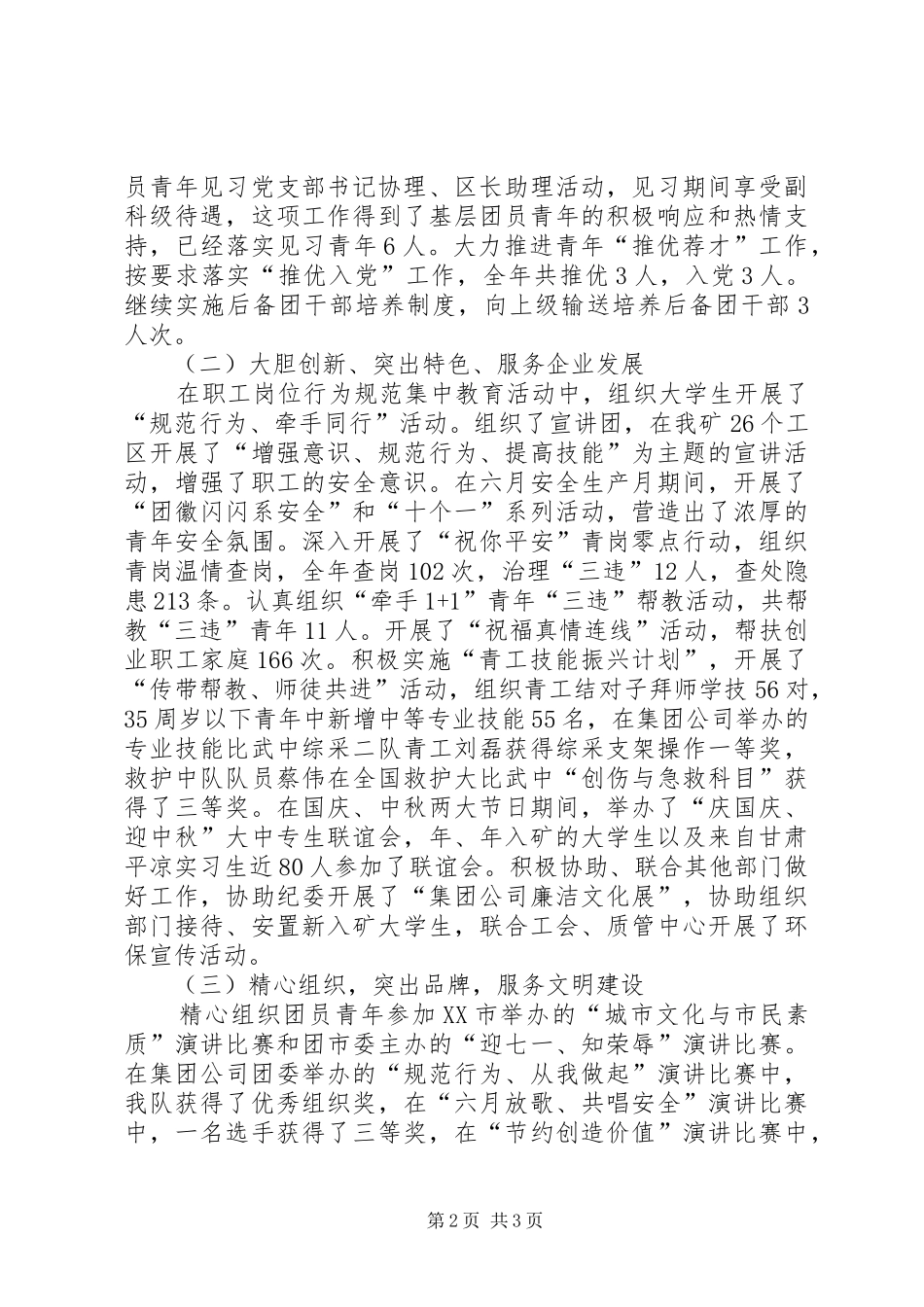 2024年共青团规范教育年终总结_第2页