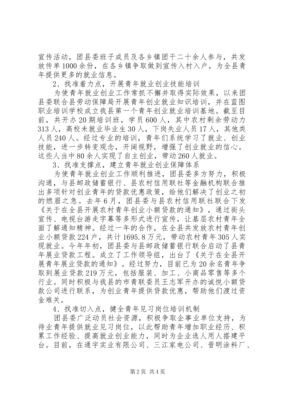 2024年共青团青创工作及两新组织团建情况汇报_第2页