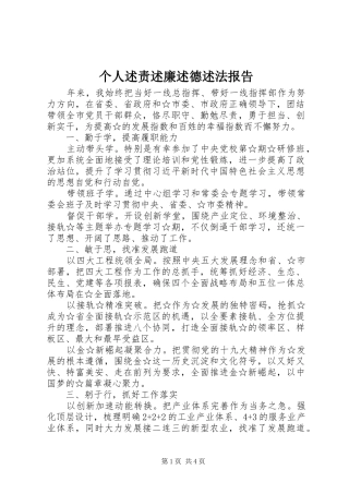 2024年个人述责述廉述德述法报告