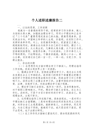 2024年个人述职述廉报告二