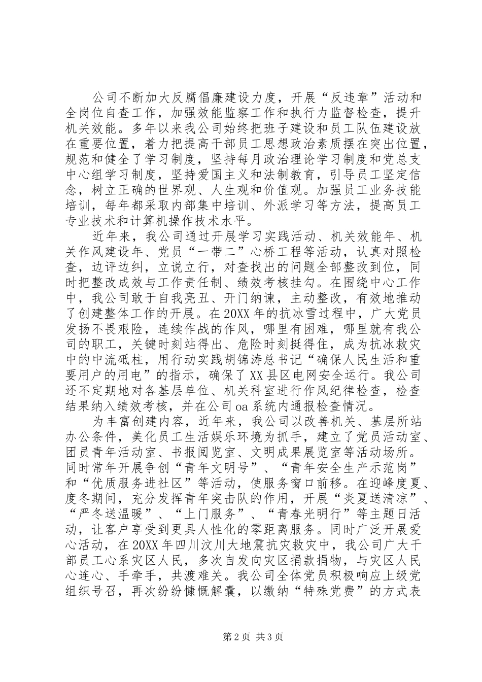 2024年供电公司发展情况汇报材料_第2页