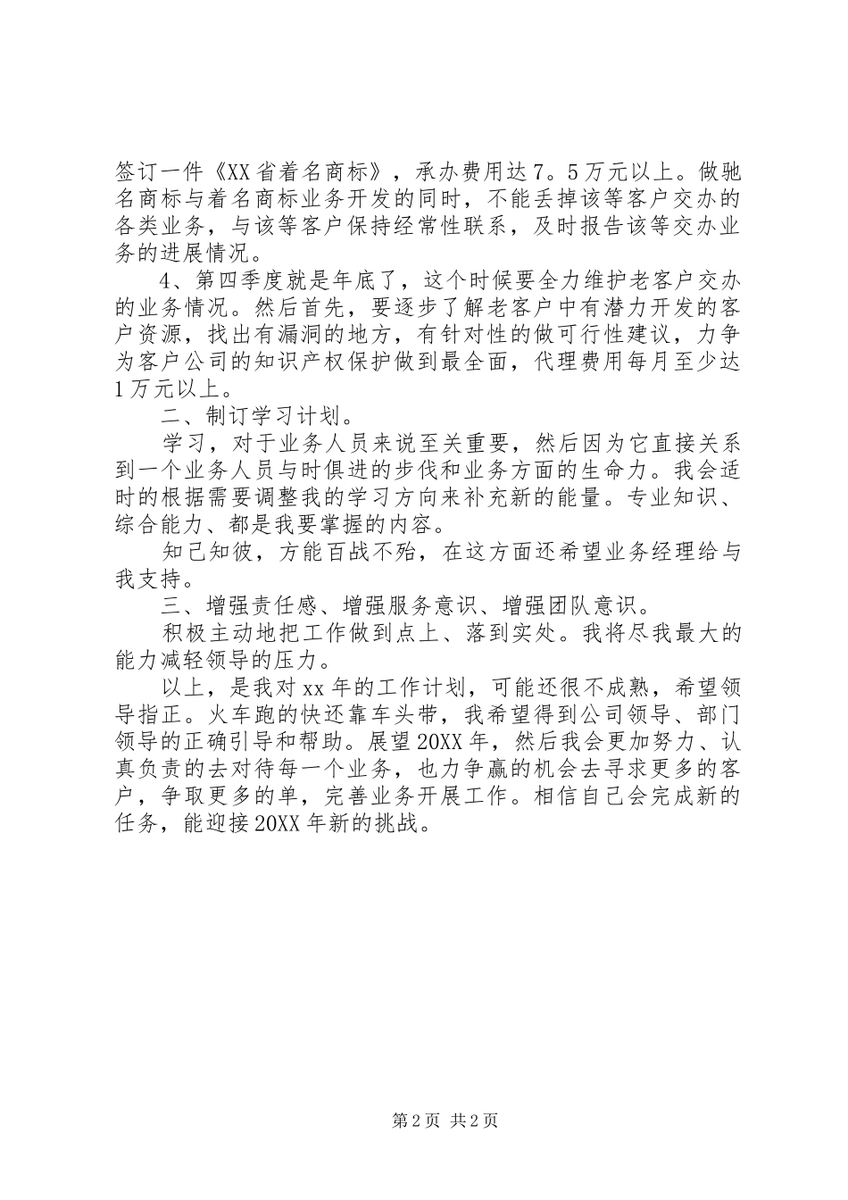 2024年个人新年的工作计划_第2页