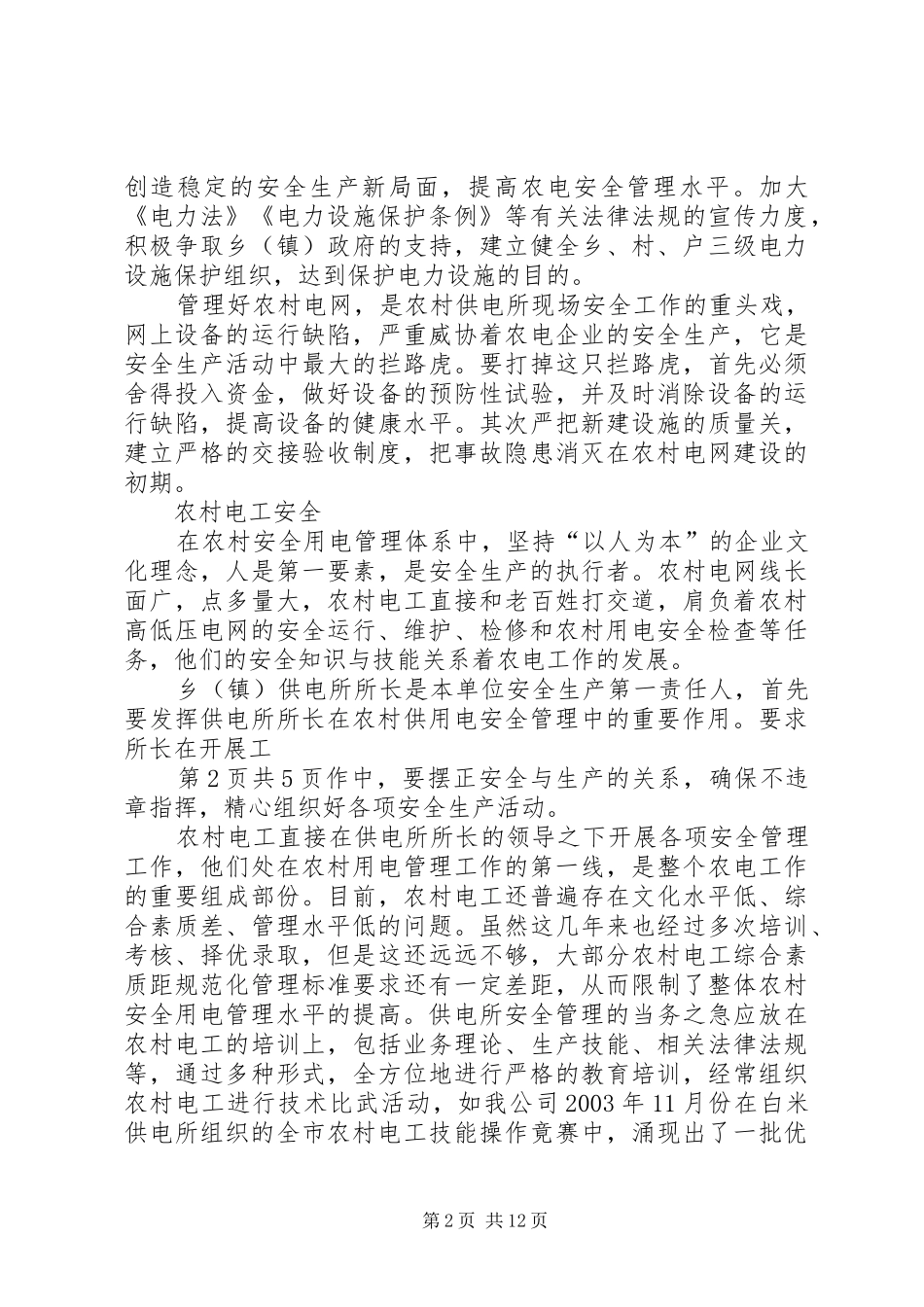 2024年供电所安全着重点_第2页