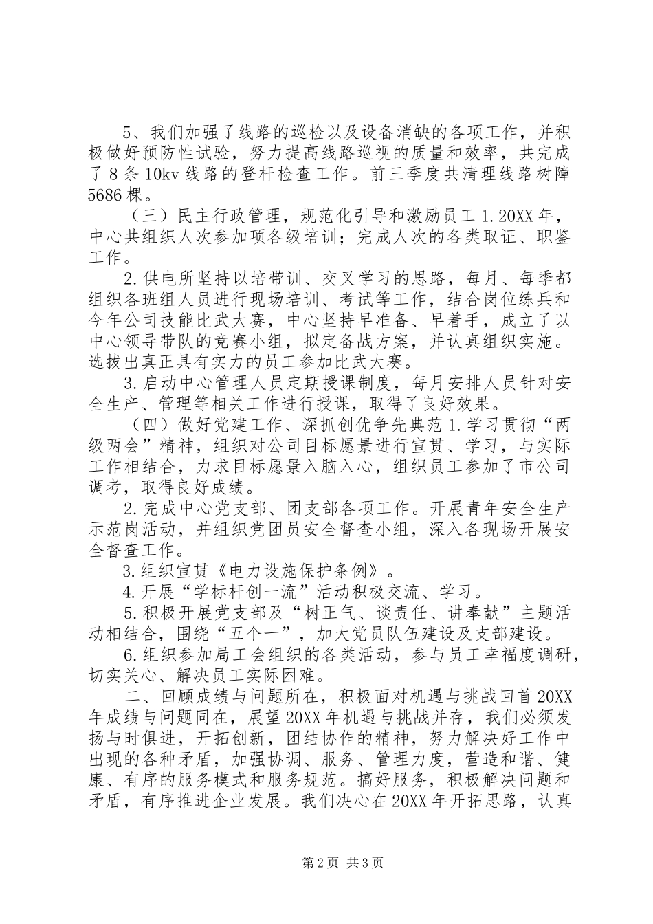 2024年供电所自评汇报材料_第2页