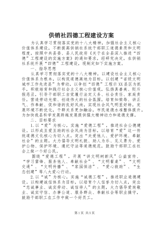 2024年供销社四德工程建设方案