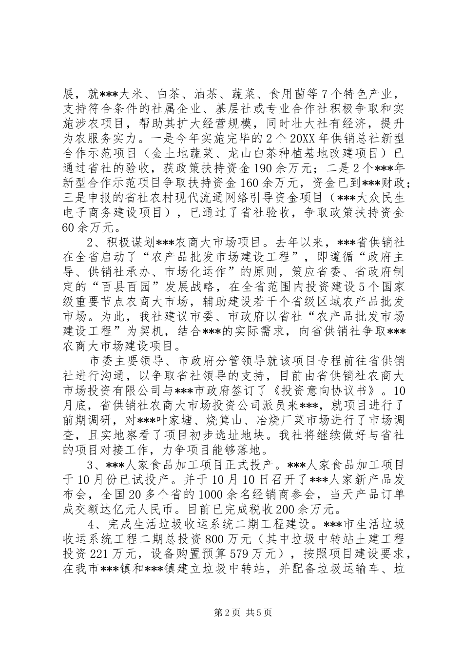 2024年供销社工作总结及工作安排_第2页