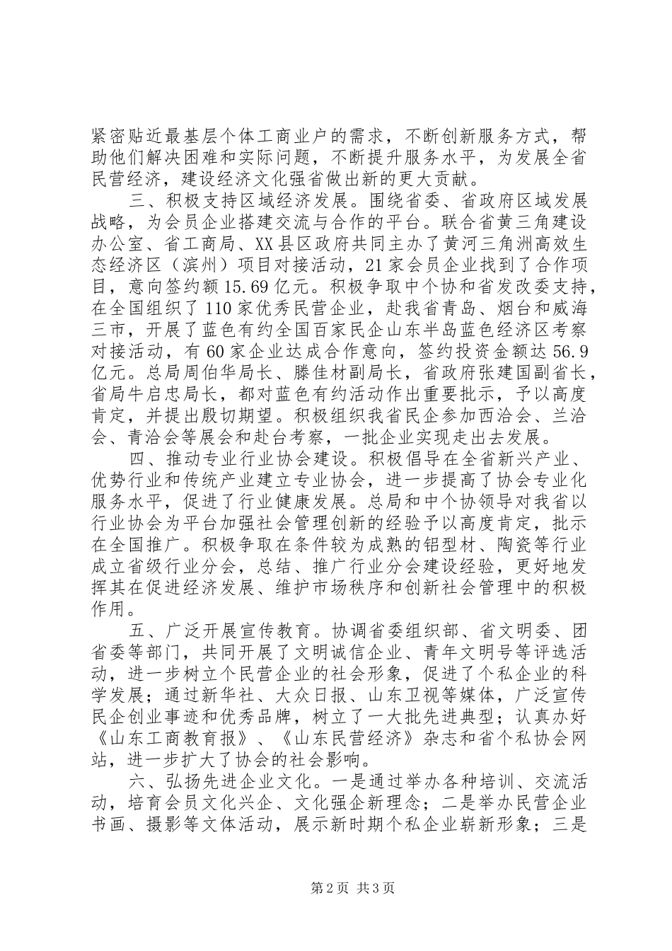 2024年个私协会长个人工作总结_第2页